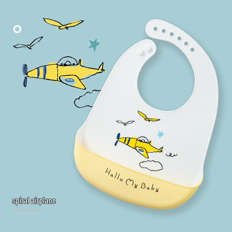 Waterproof Silicone Baby Bib - Stain-Resistant, Ideal for Kindergarten and Mealtime