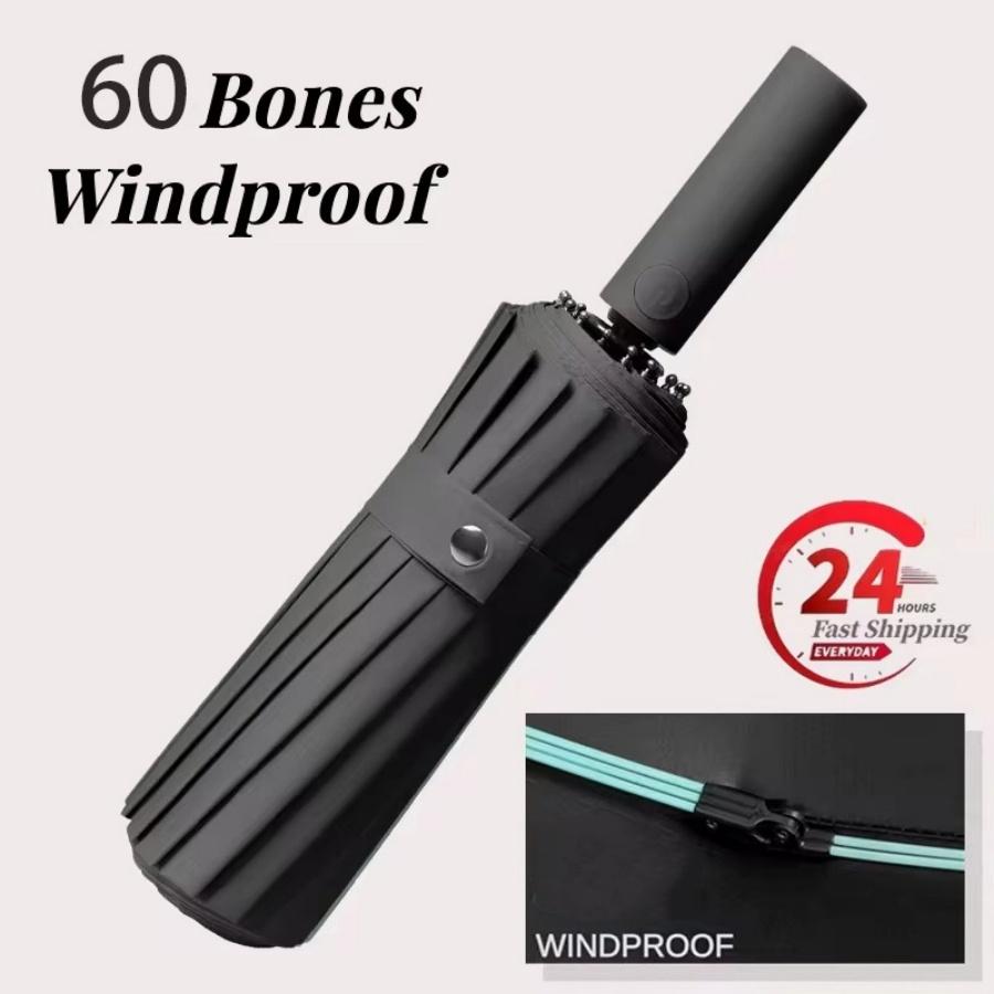 Super Strong 60 Bone Windproof Folding Umbrella for Men Women,Large Automatic Waterproof Anti-storm Sunproof Uv Umbrellas