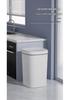 2026 Smart Sensor Trash Can: 14L with Blue Light Night Light, Press Ring Flip Lid & Spiral Pattern.