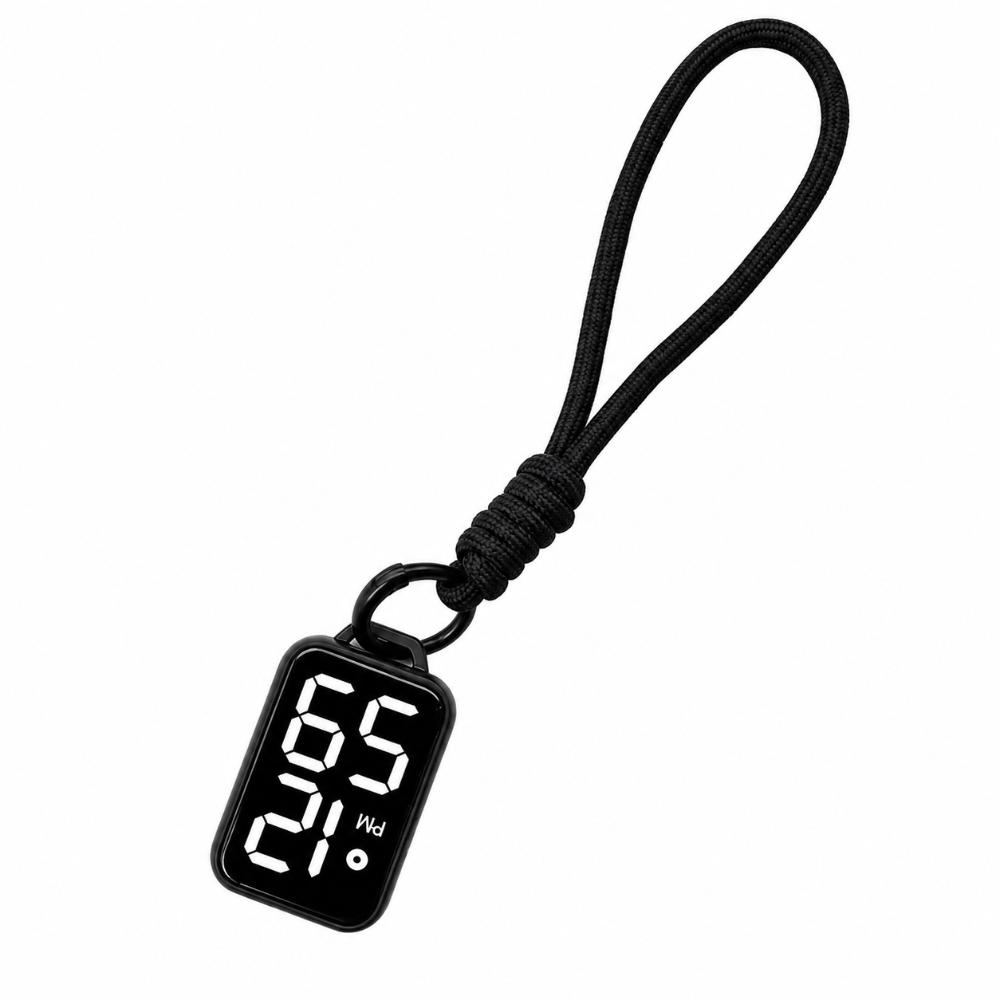 Digital Display Electronic Hanging Watch LED Digital Watch Pocket Watch Keychain Kid Adult чёрный