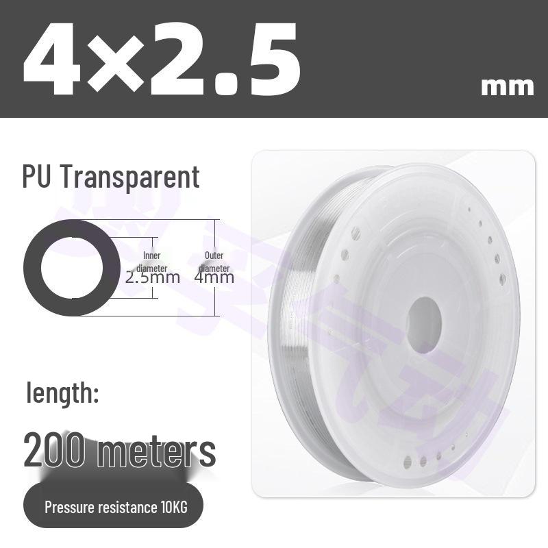 Transparent PU Air Hose for Compressors: Sizes 3-22mm