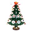 Wooden Xmas Tree Advent Calendar Tabletop Xmas Tree Decoration with Star Topper and 28 Ornaments for Home