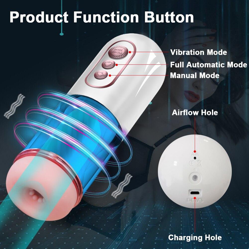 Automatický mužský masturbátor Kouření vaginální masturbace Pussy sexuální hračky pro muže Zboží pro dospělé Mužské masturbační sací stroj