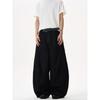 Kisko American Retro Denim Black Washed Baggy Scimitar Jeans Unisex Trendy Brand Cool Wide-Leg Pants