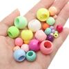 6-20mm Acrylic Ice Ceam Colored Macroporous Beads For DIY Necklace Bracelet Earrings Jewelry Making Craft Accessories