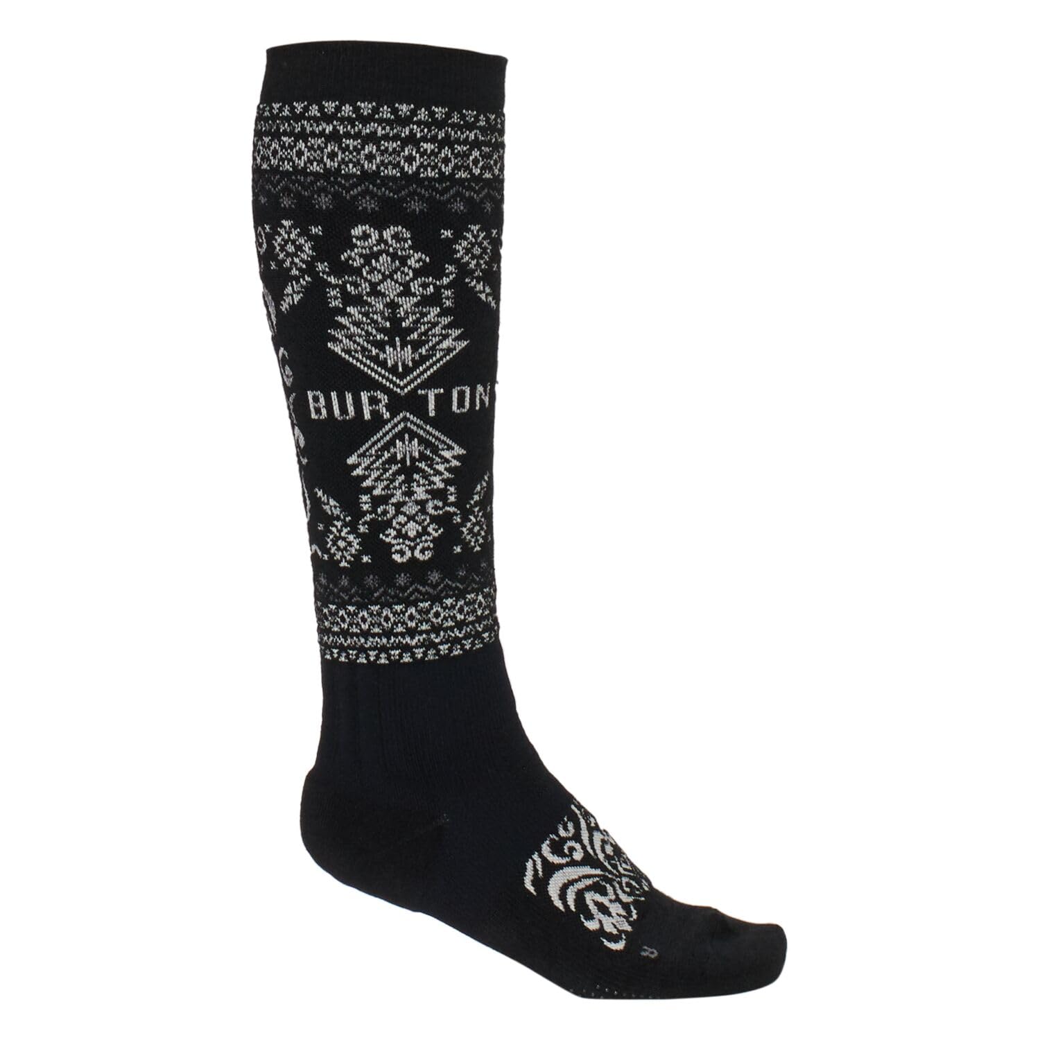 [Burton] Snowboard Ski Socks Men s JPN Imprint Round Toe Snowboard Socks 215791 01004 (Black/Men s)