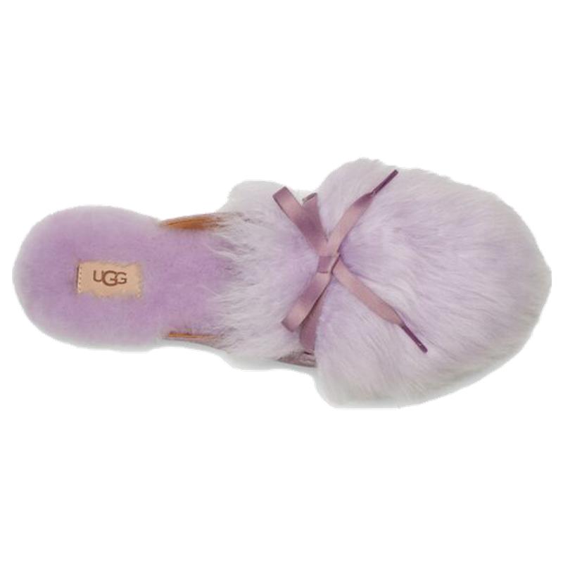 UGG Shaine Fluff Lightweight Cozy Flat Plush Slipper Pink Purple Women's Sneakers 1105316-SHAD
