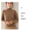 2025 Women's Autumn-Winter Pure Cashmere Half-High Neck Loose Knit Sweater Pullover