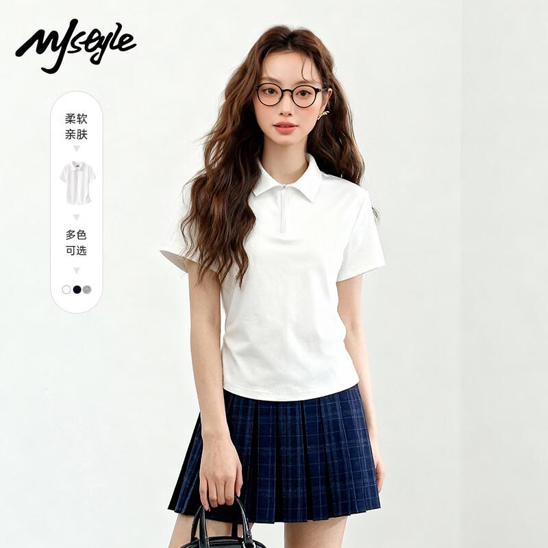 Женская облегающая футболка-поло в стиле MJ M