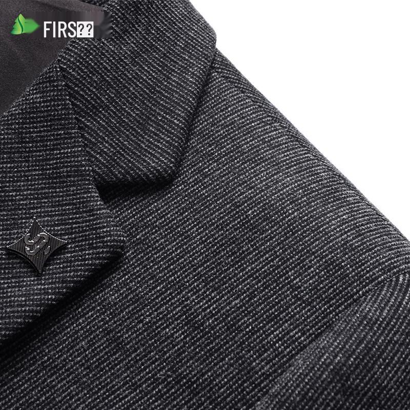 Shanshan Men's Wool Blend Business Casual Blazer