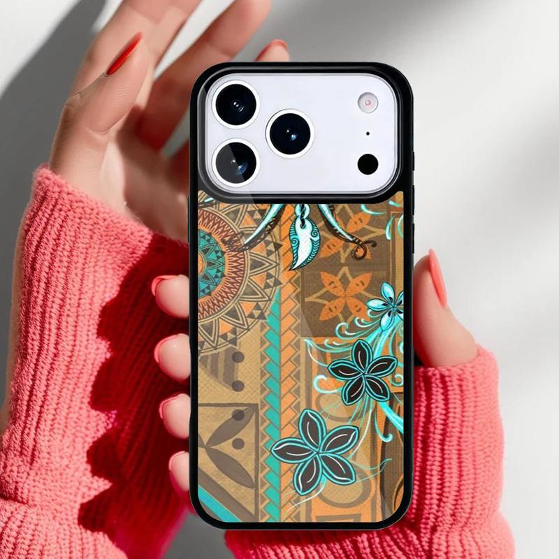 Maori Polynesian Samoan Tribal Soft Phone Case for iPhone 17 16 15 14 13 Pro Max Back Cover for 12 11 Pro Coque