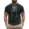 Summer Men Strap Corduroy Short Sleeve T-shirt Men