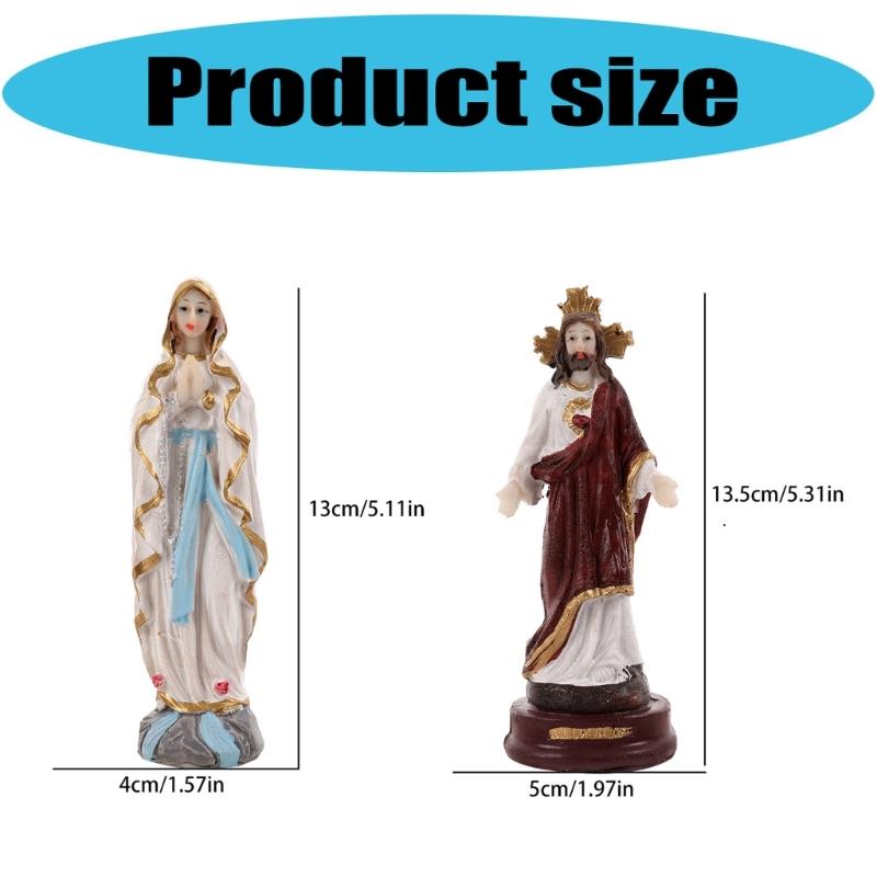 Jesuses Christs Handcrafted Sculpture 13.5cm Tall Holiday Tabletop Decoration