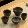 Ancient Style Japanese Style Tea Cup Iron Glaze Handmade Tea Cup Ceramic Tea Cup  for Tea Making