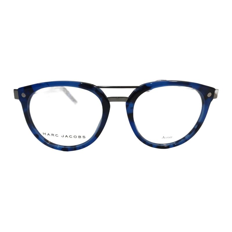 Marc Jacobs Brand Tag Cat Eye Optical Glasses Men's Blue MJ19