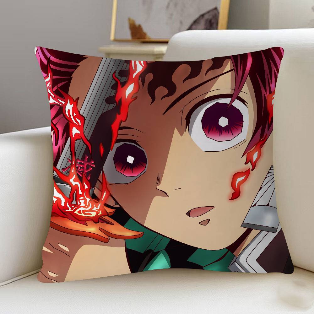 

Kamado T-Tanjirou Pillow Gift Home Office Decoration Bedroom Sofa Car Cushion Cover Case 45x45 12x12Inch
