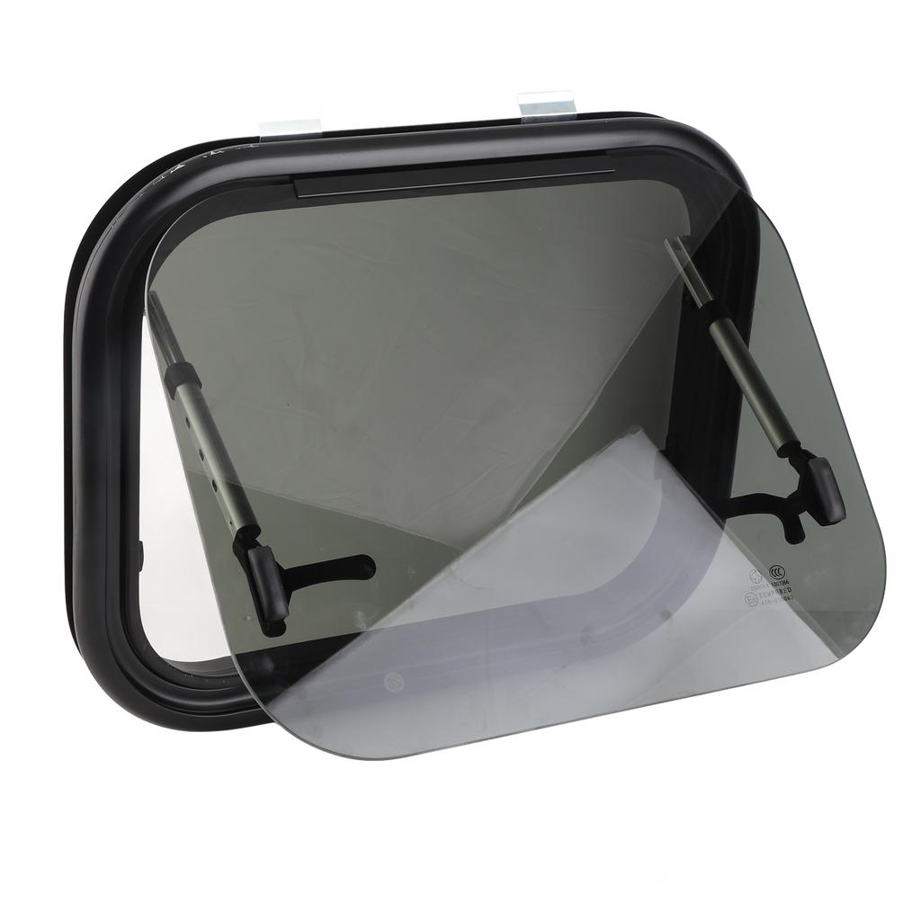 20 X 16in Push Out Rv Window UV Protection Tempered Glass RV Exit Window with Screen and Sunshade Blind for Trailer