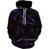 Mens Oversized Hooded Sweatshirt With Digital Print Casual Long Sleeve Top