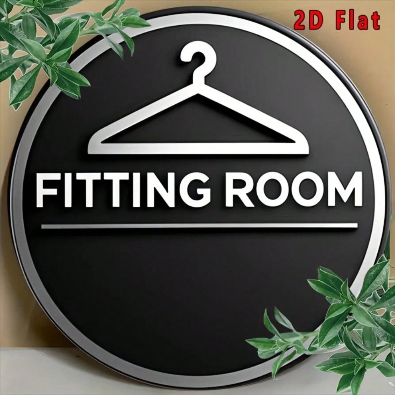 

Vintage Fitting Room Metal Sign 8x8 Inch Black White Aluminum Wall Art Home Decor 20x20