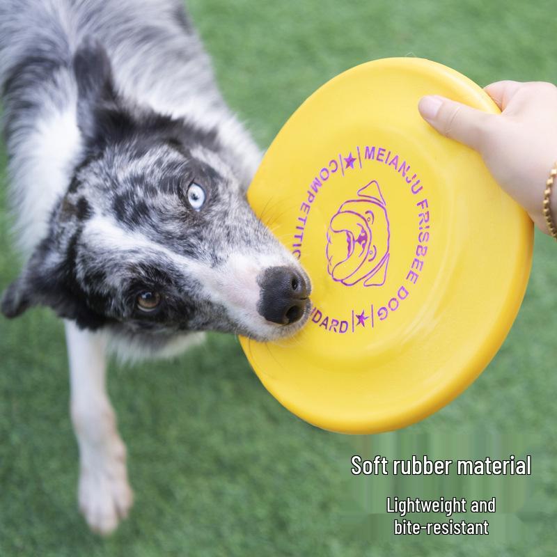 Meianju Bite-Resistant Dog Frisbee - Soft, Floating Training Disc for Pets