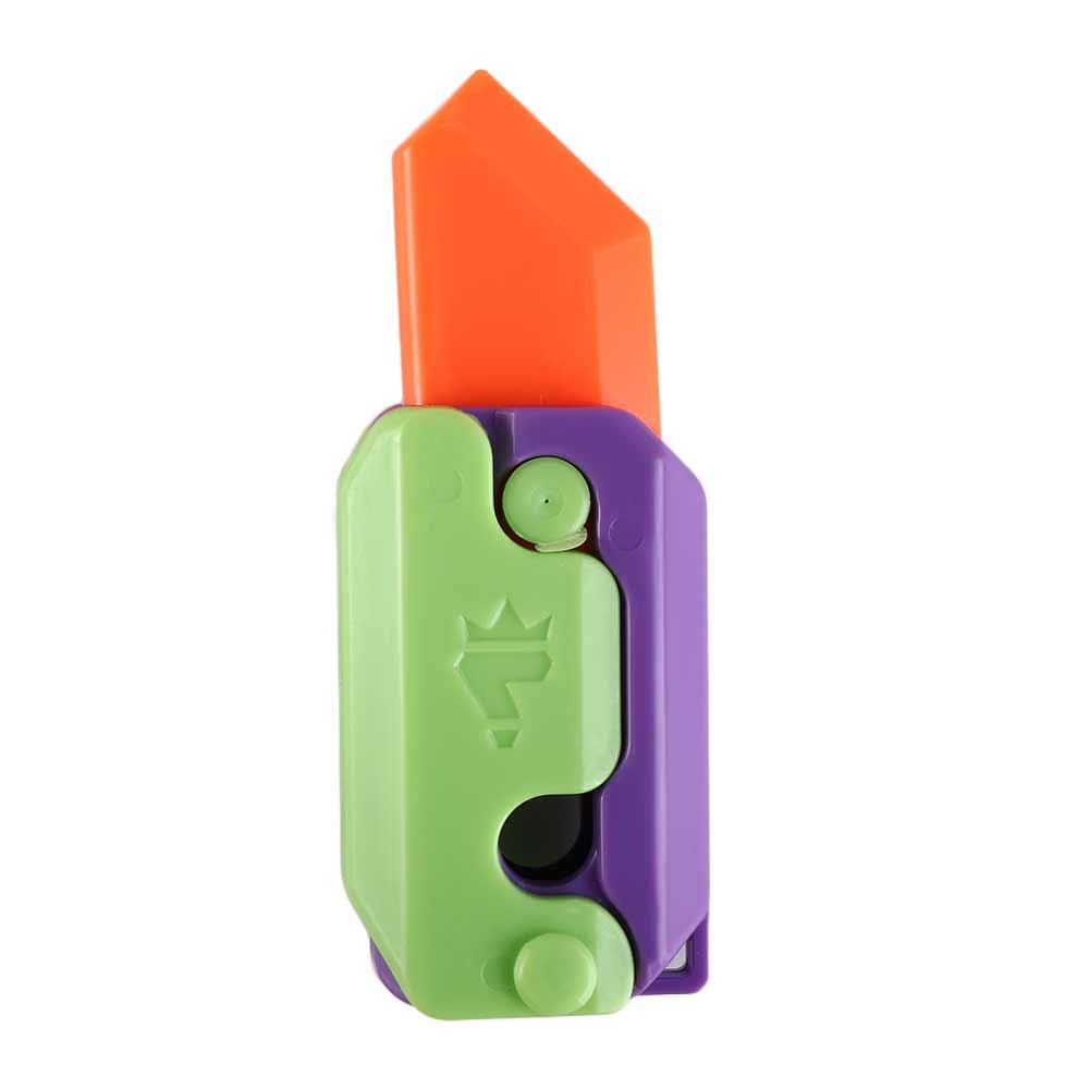 

3D Gravity Carrot Decompression Push Card Small Toy 3D Printing Gravity Radish Mini Model Halloween Gift зелёный