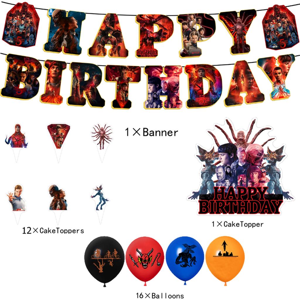 Theme Birthday Party Decoration Birthday Flag Balloons Cake