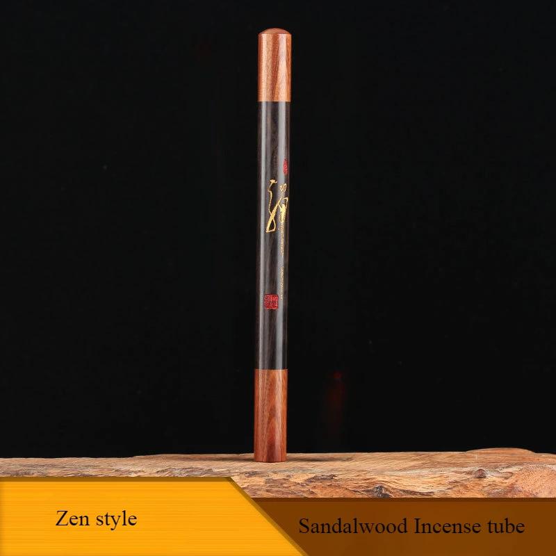 

Sandalwood Incense Tube/Inlaid with Imitation Ivory-lotus Vine Pattern Acid Branch Splicing Circular Zen Storage Stick Incense