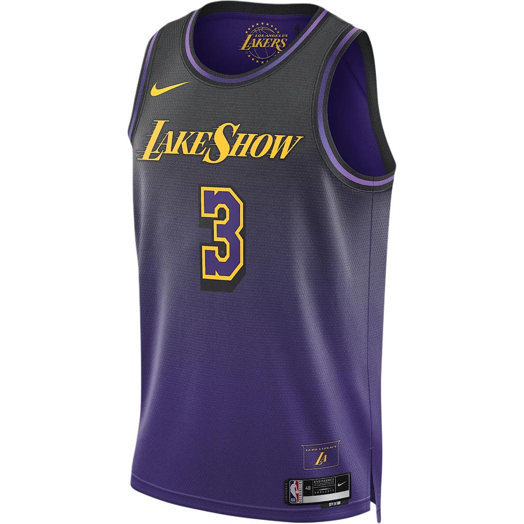 Nike X NBA Dri-Fit Los Angeles Lakers Anthony Davis 2024/25 City Edition Dres Pánské dresy Fialová FQ4346-505