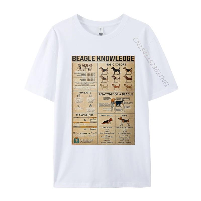 

Beagle Dog Knowledge Poster Tshirt Gift Idea Clothes Fun TShirts Best Vintage Tee Shirt Novelty Casual S