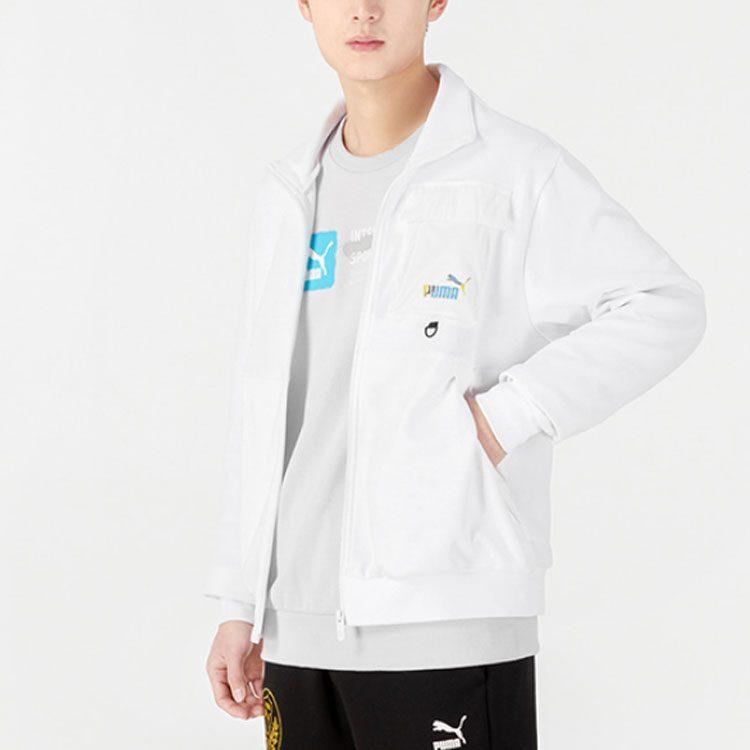 Puma Jackets Unisex White Stand Collar Moderate Other 537033-02