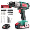 Perceuse Visseuse Sans Fil - HYCHIKA - B088K58DXP - 60Nm - 2 Vitesses - 53 Accessoires