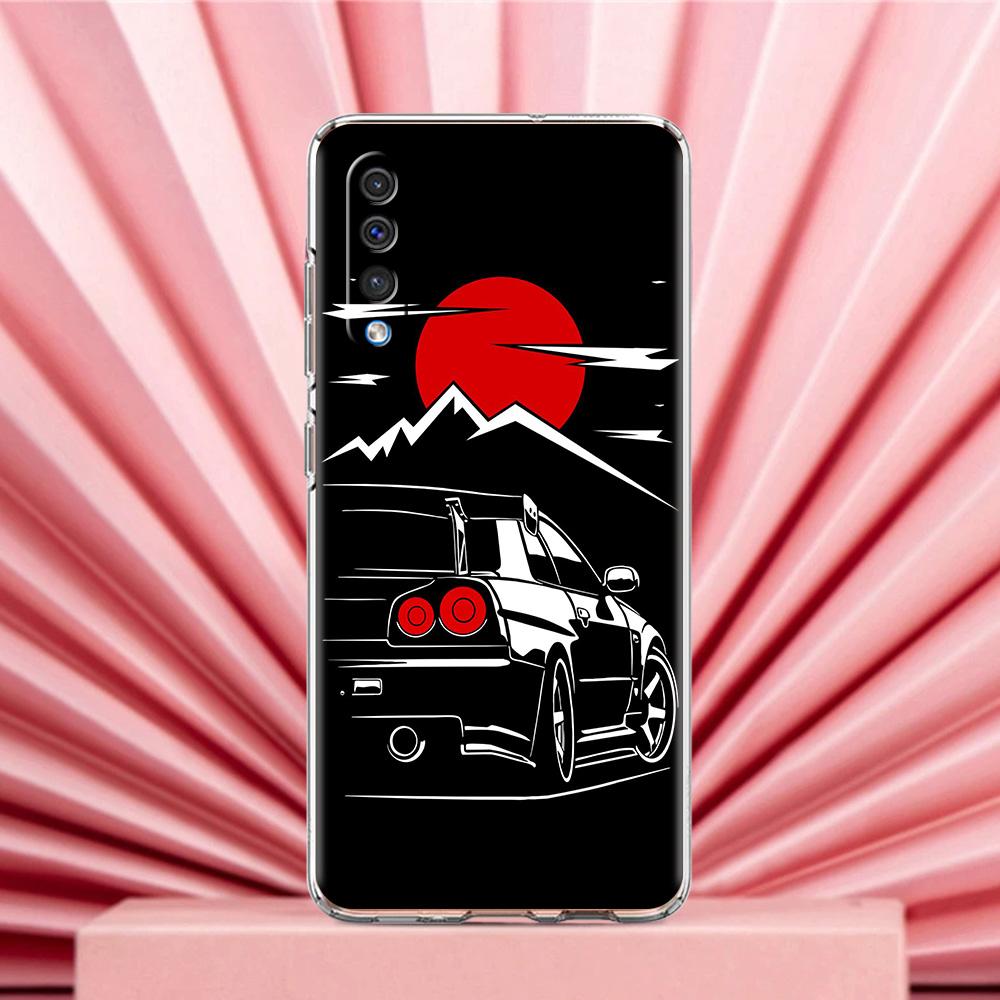 Phone Case For Samsung A56 A36 A26 A24 A16 A14 A12 A32 A50 A70 A22 A40 A34 A54 A42 A52 5G A04s A06 Cover Japan JDM Sports Car