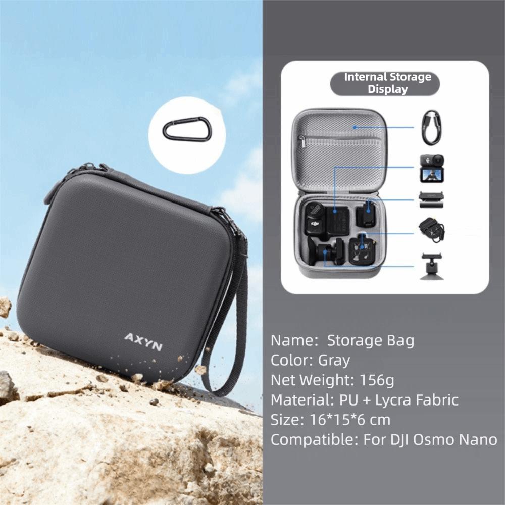 Anti-shock Travel Carrying Case with Pendant Camera Bag Mini Storage Case for DJI OSMO NANO Camera