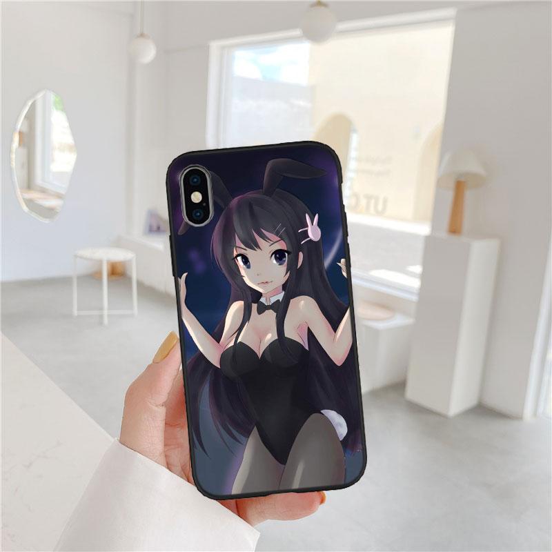 PP12 Bunny Cute Girl Anime Soft Shell Phone Case for iPhone SE X XS XR 11 16E 17 Pro Max Air 8 7 6 6s Plus