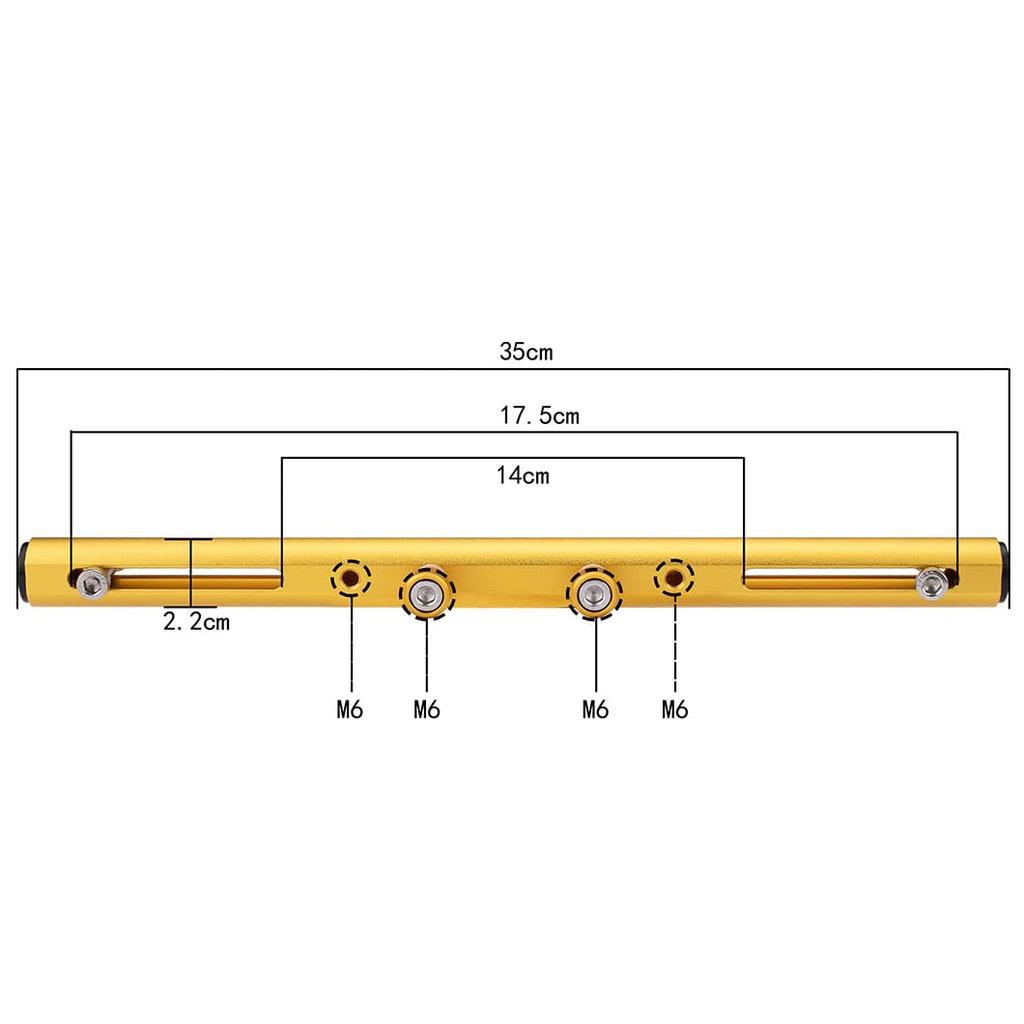 LEDISHUN Motorcycle Clamp Bar Holder for TMAX560 and TMAX530 Multi-Bar (20-23) (17-19) (T-MAX560 (22-23), Gold)