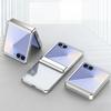 Electroplated Clear Phone Case for Samsung Galaxy Z Flip 7 Fe 6 5 Flip7 Flip6 with Hinge Protection