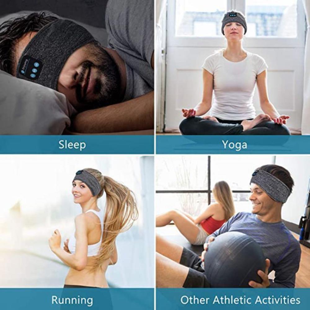 Auriculares para dormir con Bluetooth, cascos deportivos con reproductor de música, diadema fina, suave, elástica, cómoda, inalámbrica, antifaz para música, 2022