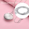 925 Sterling Silver 16-30 Inch Exquisite Shell Pendant Necklace, Women's Fashion Jewelry Gift, Wedding Accessories