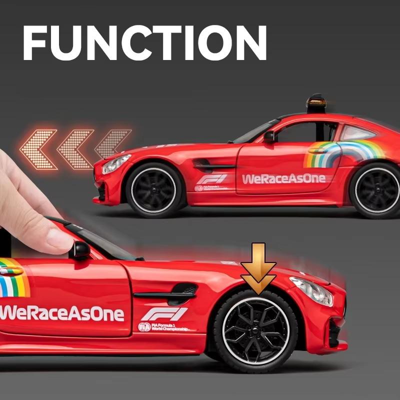 1/24 Vehicle Benz Safety Battery Amg Battery F1, Model Type, with Lights, Suitable As Racer Collectors