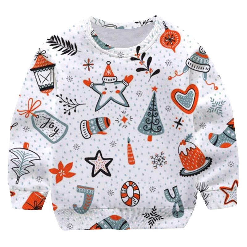 2025 Neues 4-14 Jahre Weihnachts-Hirsch-Sweatshirt für Mädchen und Jungen Große Größe Herbst Cartoon Schneemann Weihnachten Kinder Rundhals Weihnachts-Oberteile