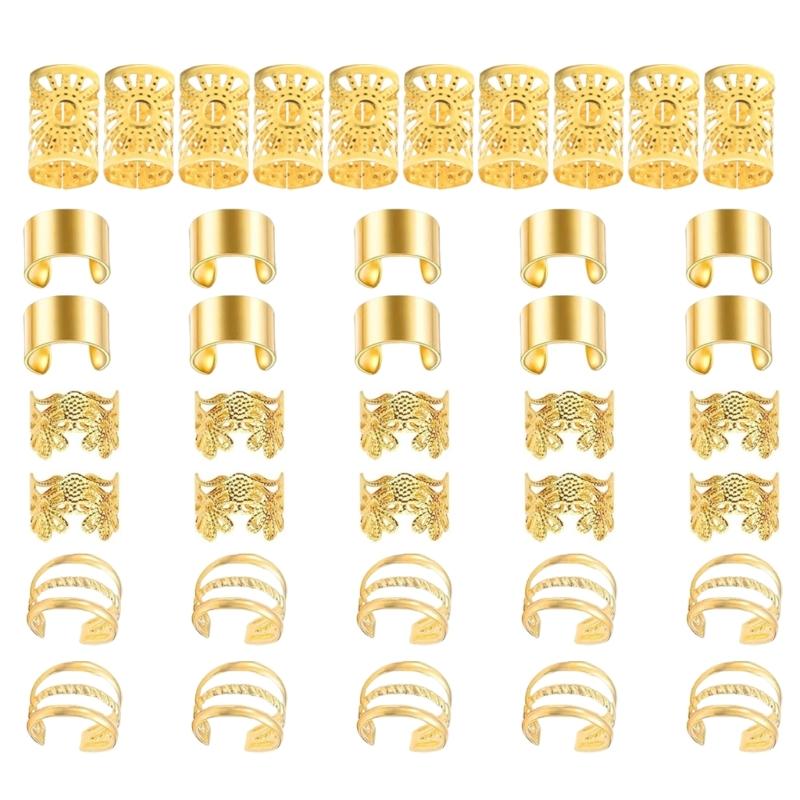 Crown Dreadlock Hair Rings Enhances Style Lightweight and Practical Hair Charm Easy To Use For Parties Festivals