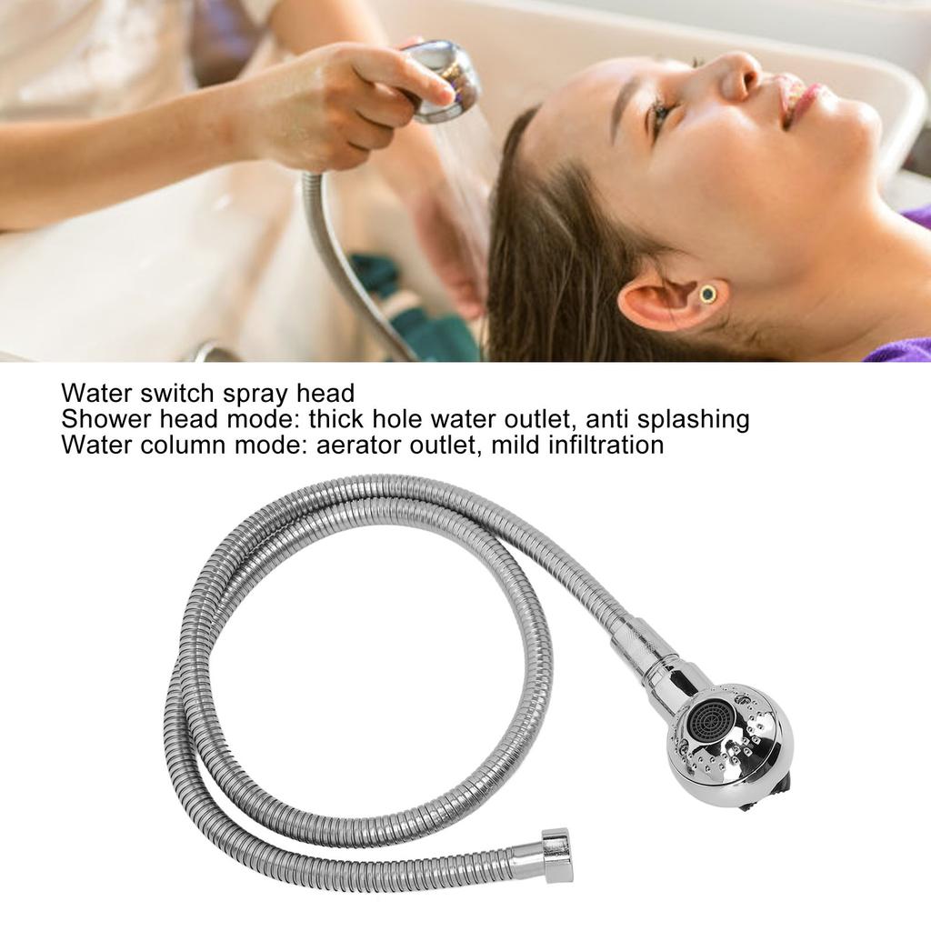 Galvanisierter Shampoo-Becken Sprühkopf Schlauch Professioneller Friseursalon Shampoo-Bett Schalter Sprühgerät Kit