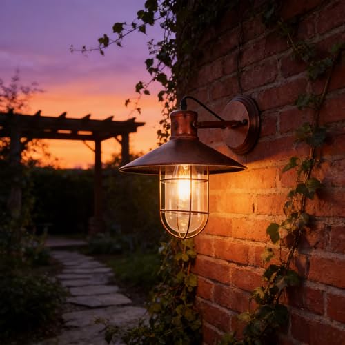 

KAWELL Outdoor Porch Light, Entryway Light, Industrial and Antique Style, Indoor/Outdoor Use, Gate Post Light, Wall Mounted, Weatherproof, Garden Ligh