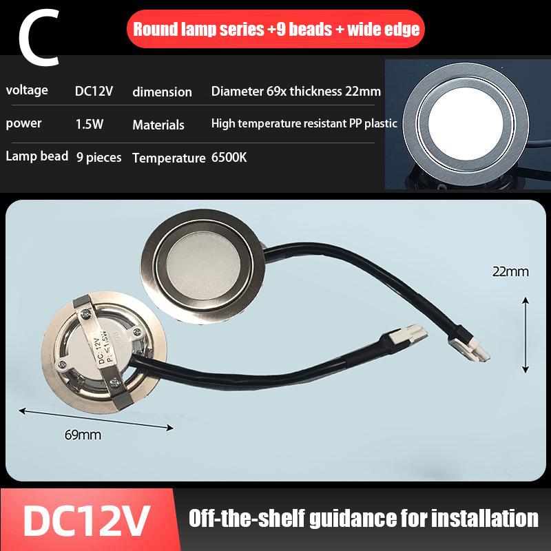 68Mm Range Hood Light Led Bulb 12V Dc 1.5W Kitchen Cooker Light Lamp Cabinet Closet Cupboard Light Energy Saving