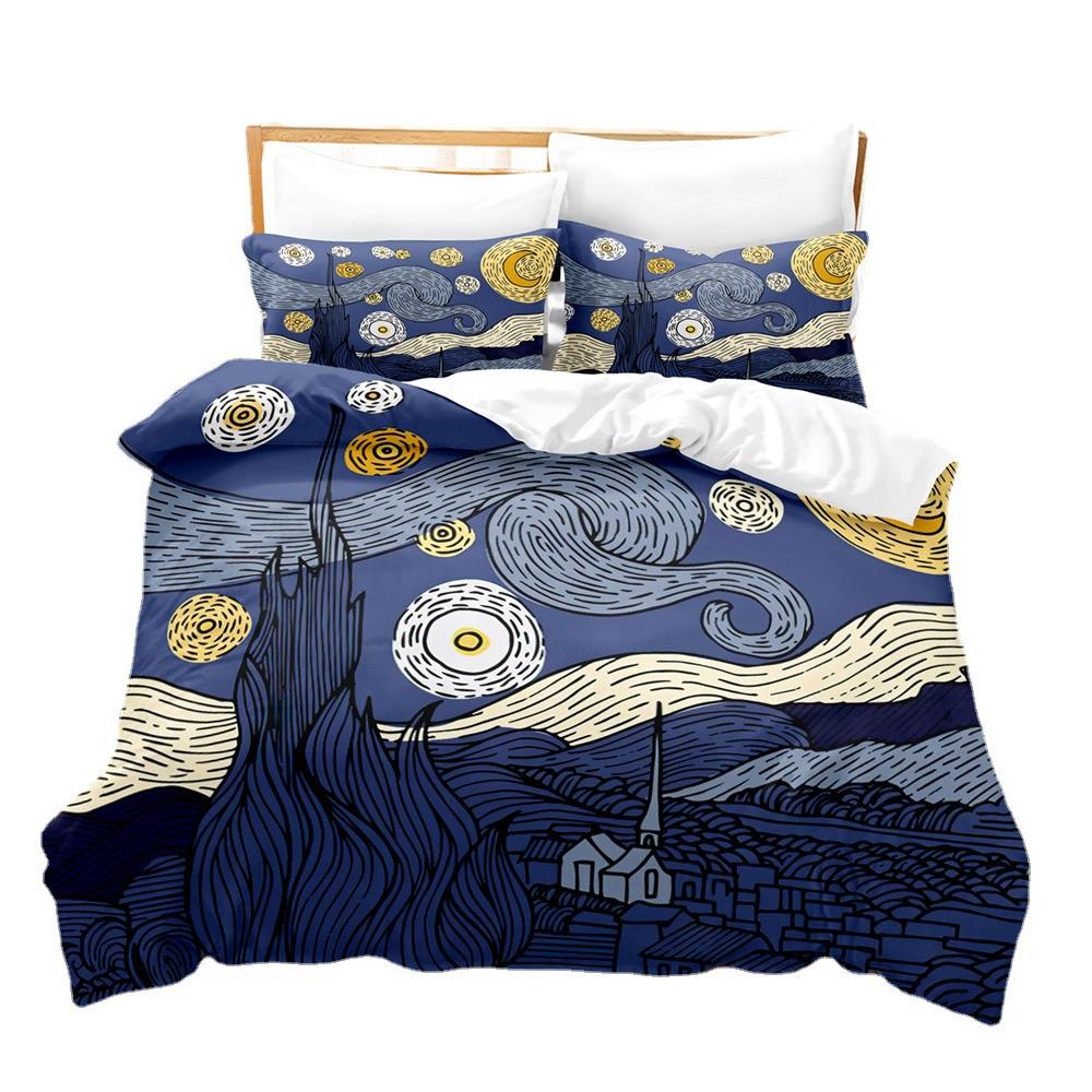 Fashion Technology Printing, 3D Digital Printing, Bedding, Duvet Covers, Pillowcases, Three-piece Sets