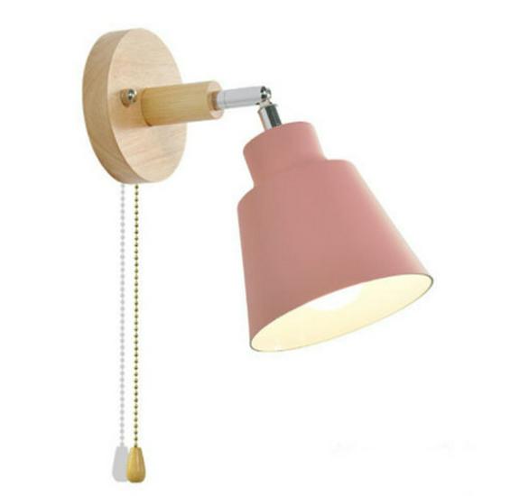 Nordic Creative Solid Wood Wall Lamp for Bedrooms, Hallways, and Children's Rooms