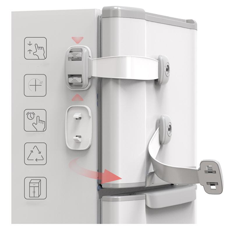 1PCS Baby Safety Drawer Door Lock Multi-Function Child Protection Anti-Pinch Cabinet Refrigerator Safety Buckle Plastic ZPG