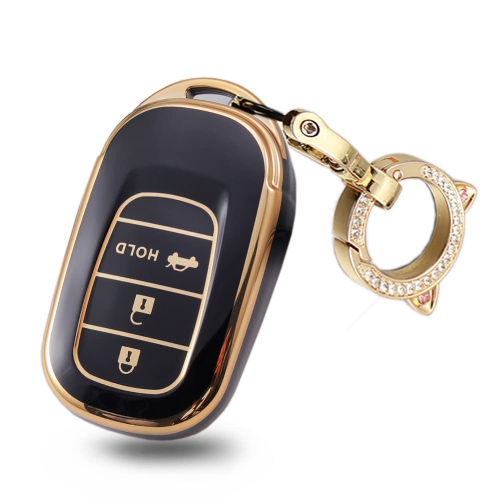 

Smart Key Cover for Key Key Metallic for Honda New RV Civic Compatible with Car 3 Black [ontto] Honda, Holder, Case, Luster, VEZEL, Series, RV3, RV4,