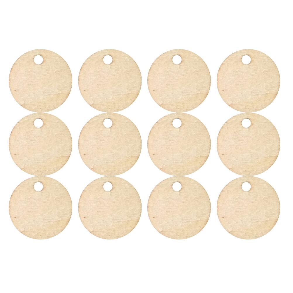 50 Stück Runde Holzscheiben 2 cm DIY Bastelstücke für Scrapbooking Tags Malerei Heimparty Dekoration Verzierungen