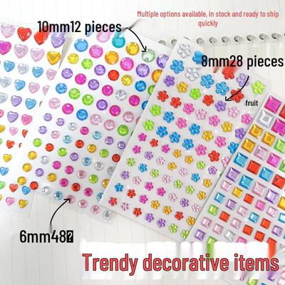 Adesivo 3D di cristallo glitter strass per bambini per la decorazione